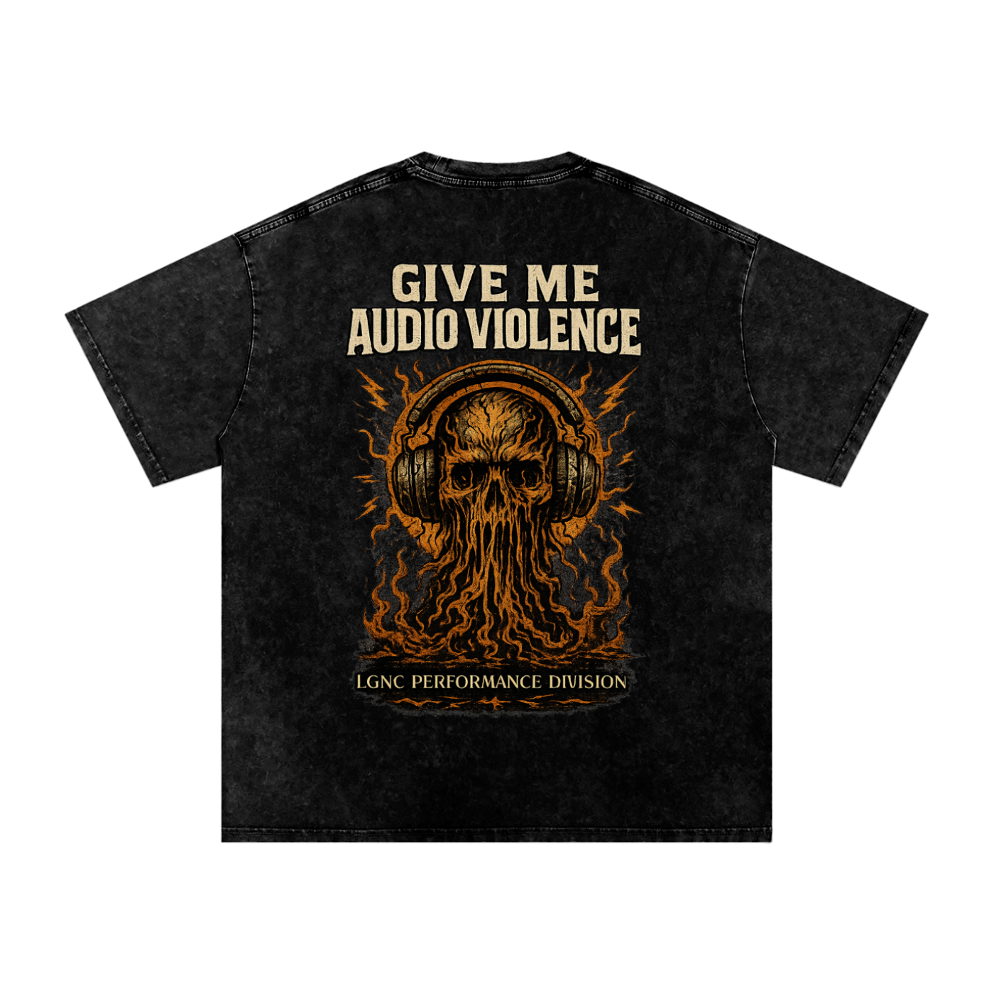 Audio Violence Oversized Cotton T (BLACK)